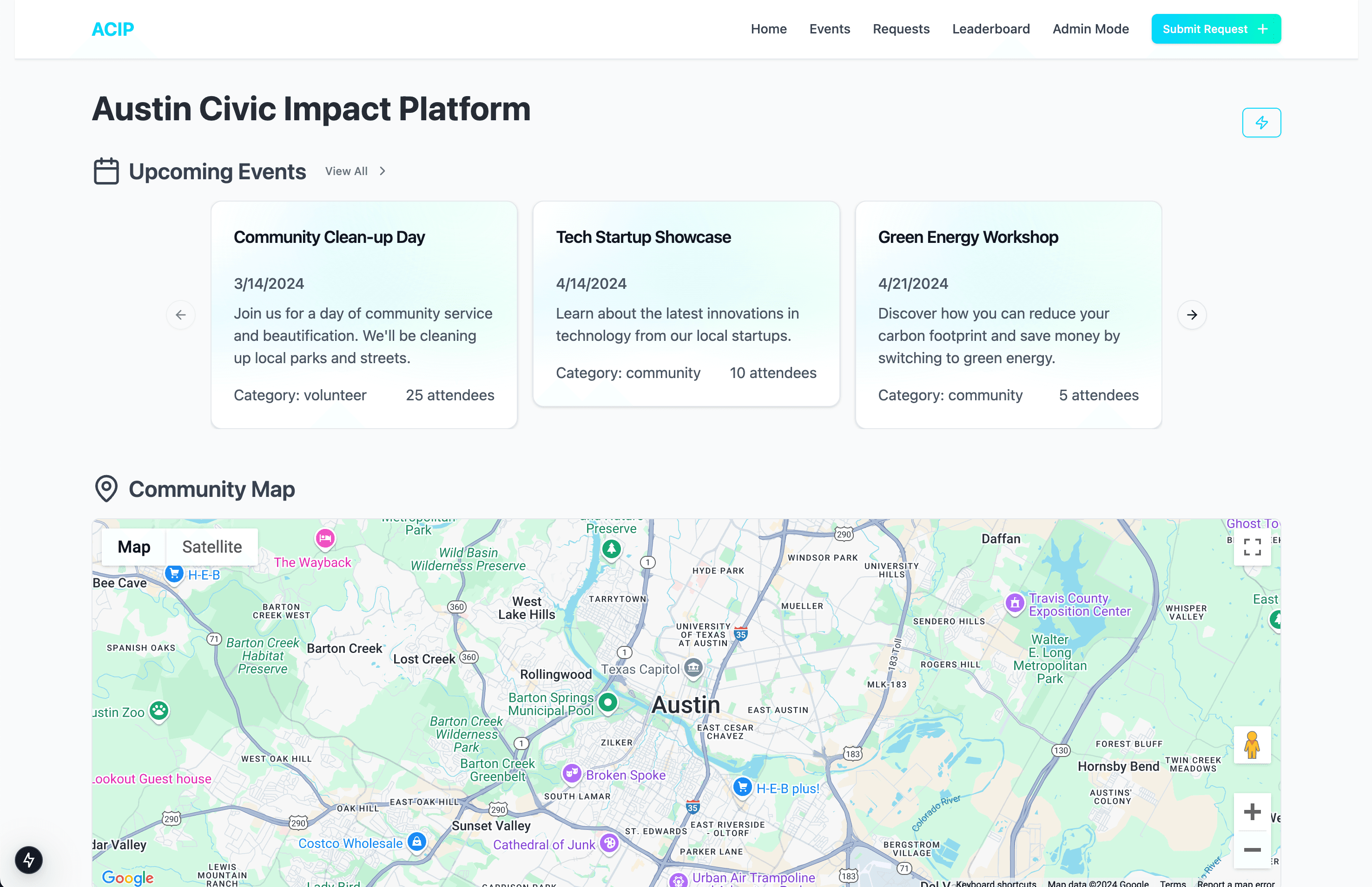 Austin Civic Impact Platform preview